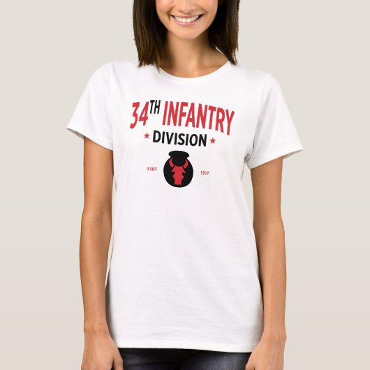 34th Infantry Division - Amerikaanse militaire vro T-shirt (Voorkant)