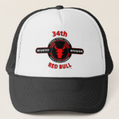 34th INFANTRY DIVISION" RED BULL" Trucker Pet (Voorkant)