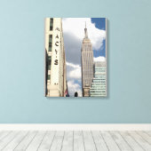 34th Street Empire State Building Manhattan NYC Canvas Afdruk (Insitu (Houten vloer))