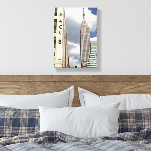 34th Street Empire State Building Manhattan NYC Canvas Afdruk (Insitu (Slaapkamer))