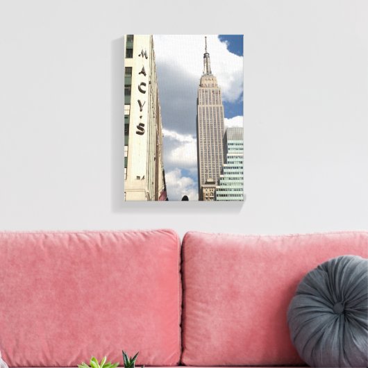 34th Street Empire State Building Manhattan NYC Canvas Afdruk (Insitu (Woonkamer))