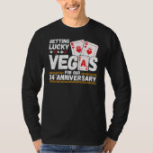 34th Wedding Jubileum - Couples Las Vegas Trip T-shirt (Voorkant)