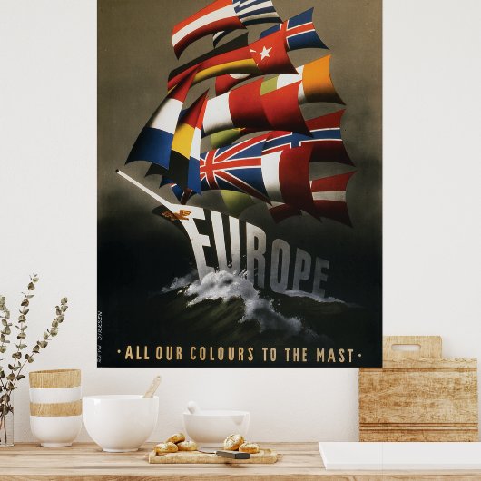 34x48 poster ter bevordering van het Marshallplan, (Keuken)
