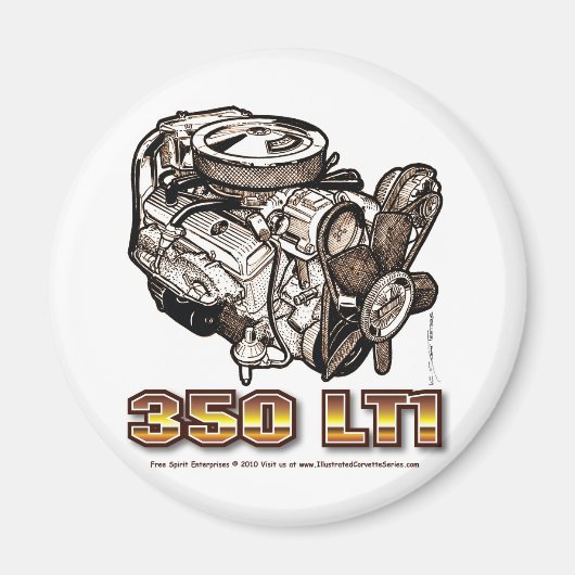 350 LT1 Corvette Motor Magneet (Voorkant)