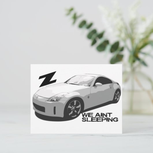 350Z Aint slapen Briefkaart (Staand voorkant)