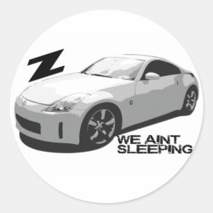 350Z Aint slapen Ronde Sticker