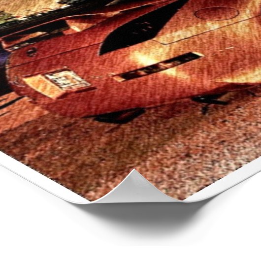 350Z City Scape Pencil Schets Poster (Hoek)