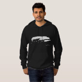 350Z "drift" White Silhouette Hoodie (Voorkant volledig)