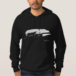 350Z "drift" White Silhouette Hoodie