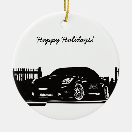 350Z kerstversieringen Keramisch Ornament (Voorkant)