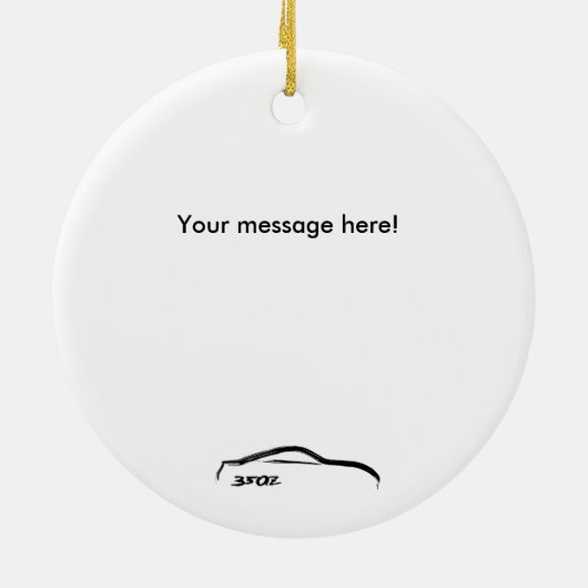 350Z kerstversieringen Keramisch Ornament (Achterkant)