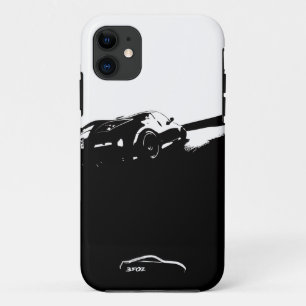 350Z Rolling Shot met witte logo penseelstreek iPhone 11 Hoesje