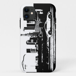 350Z Rolling shot zwarte penseelstreek logo iPhone 11 Hoesje
