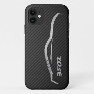 350Z Silver BruishberoerteLogo w/ Faux Carbon Case-Mate iPhone Case