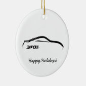 350Z zwarte penseelstreek Keramisch Ornament (Rechts)