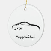 350Z zwarte penseelstreek Keramisch Ornament (Links)