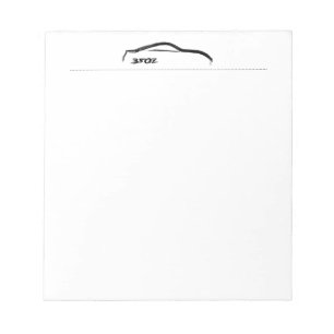 350Z zwarte silhouette notepads Notitieblok