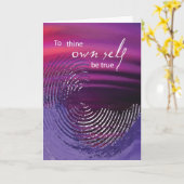 3517 Aan Uw Zelf Zijn Ware Swirl Verjaardag Kaart (Gele Bloem)