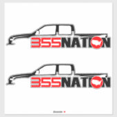 355Nation bemanningscabine ontwerp Sticker (Vel)
