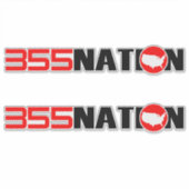 355Nation Standaard ontwerp sticker (Voorkant)