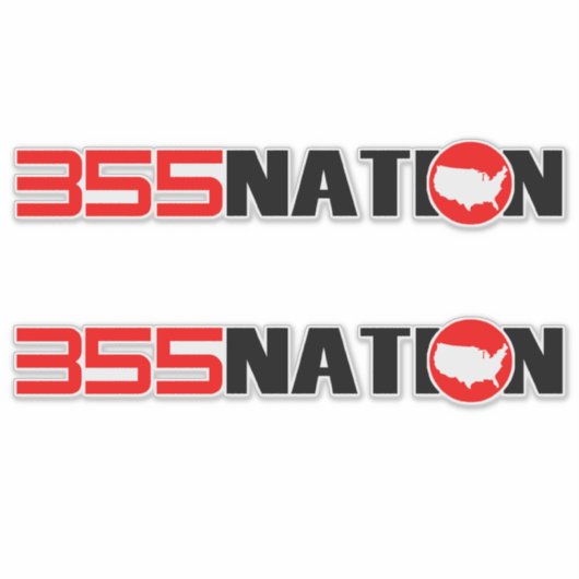 355Nation Standaard ontwerp sticker (Voorkant)