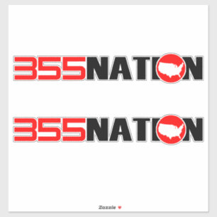 355Nation Standaard ontwerp sticker