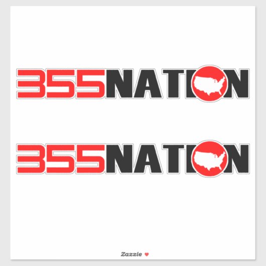 355Nation Standaard ontwerp sticker (Vel)