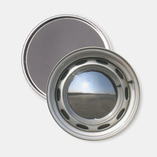 356 Klassiek autowiel (velg) met chroomwieldop Magneet (Voorkant / Achterkant)
