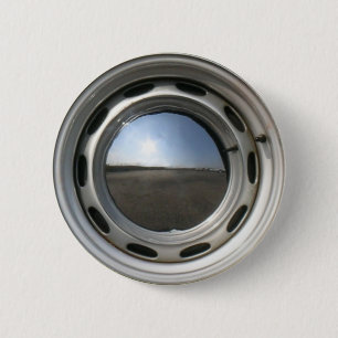 356 Klassiek autowiel (velg) met chroomwieldop Ronde Button 5,7 Cm
