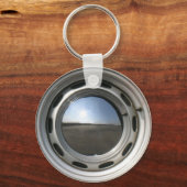 356 Klassiek autowiel (velg) met chroomwieldop Sleutelhanger (Voorkant)