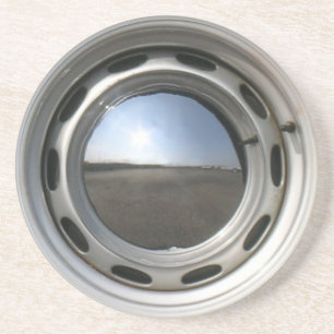 356 Klassiek autowiel (velg) met chroomwieldop Zandsteen Onderzetter