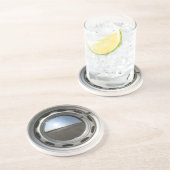 356 Klassiek autowiel (velg) met chroomwieldop Zandsteen Onderzetter (Zijkant)