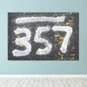 357 Metselaars- en engelennummer Canvas Afdruk (Insitu (Houten vloer))