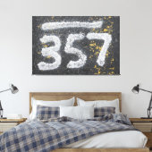 357 Metselaars- en engelennummer Canvas Afdruk (Insitu (Slaapkamer))
