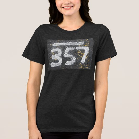357 Metselaars- en engelennummer Tri-Blend Shirt (Voorkant)