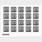 357 Metselaars- en engelennummer Vierkante Sticker (Vel)
