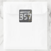 357 Metselaars- en engelennummer Vierkante Sticker (Tas)