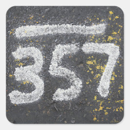 357 Metselaars- en engelennummer Vierkante Sticker