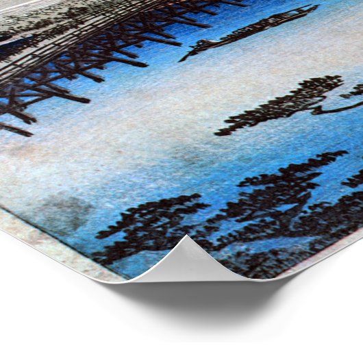 35. 吉田宿, 広重 POSTER (Hoek)