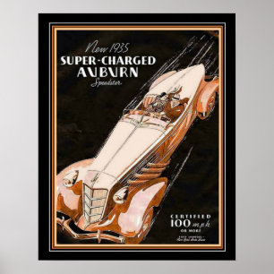 "35 Auburn Boat Tail Advertisement Poster