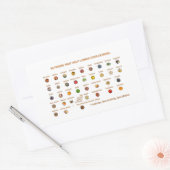 35 Beste voedingsmiddelen die helpen cholesterol t Rechthoekige Sticker (Envelop)