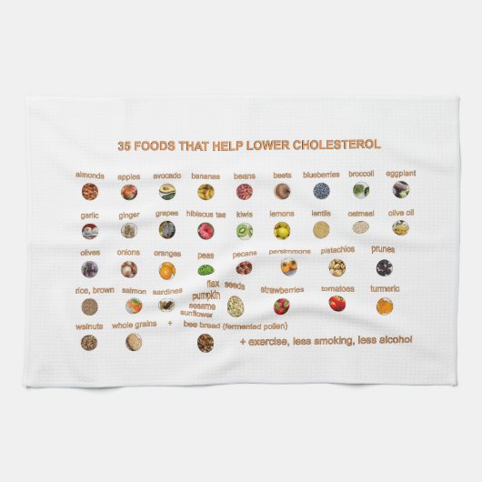 35 Beste voedingsmiddelen die helpen cholesterol t Theedoek (Horizontaal)