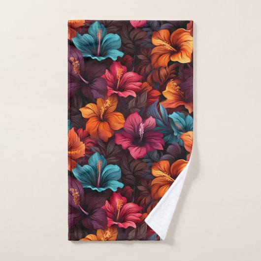 #35 Bloemen patroon Bad Handdoek (Handdoek)