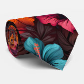 #35 Bloemen patroon Stropdas (Opgerold)