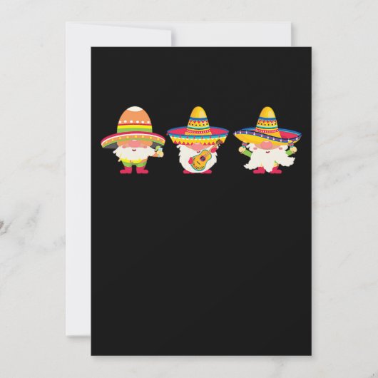 35.Cinco de Mayo Three Mexican Gnomes Graphic Gnom Save The Date (Voorkant)
