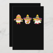 35.Cinco de Mayo Three Mexican Gnomes Graphic Gnom Save The Date (Voorkant / Achterkant)