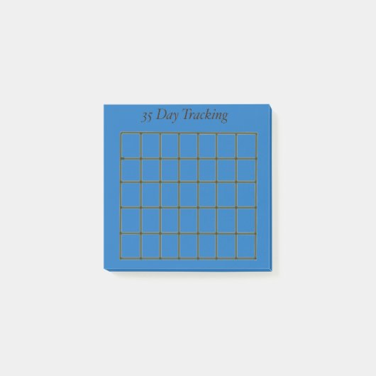 35 dagen Tracker Blue Sticky Notes (Voorkant)
