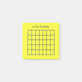 35 dagen tracker gele plakkerige notities post-it® notes