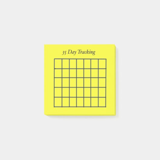 35 dagen tracker gele plakkerige notities post-it® notes (Voorkant)