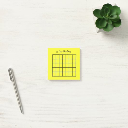 35 dagen tracker gele plakkerige notities post-it® notes (Kantoor)